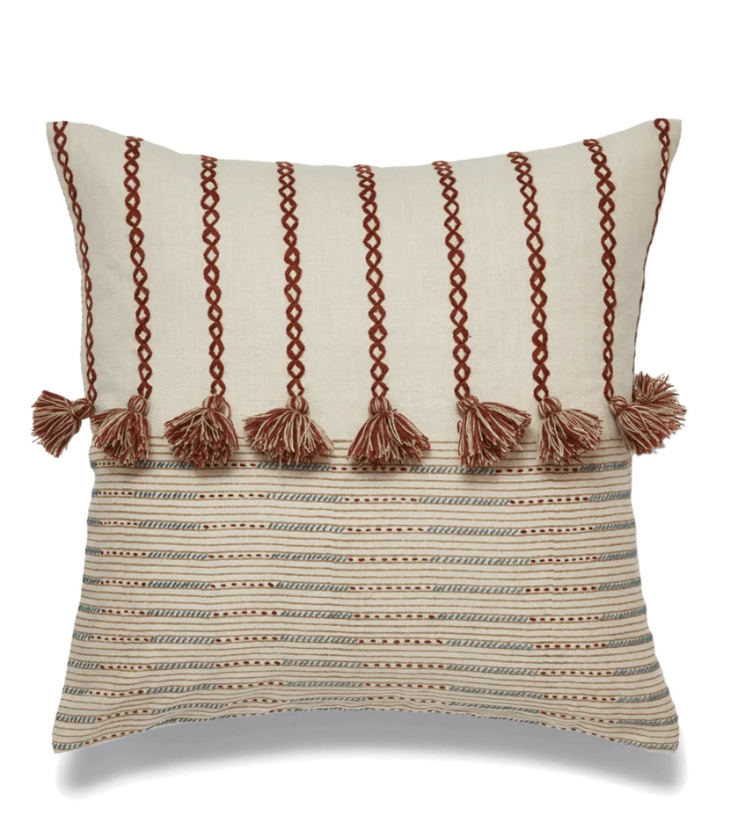 Morse Cushion Cover - Natural/Brown - LOW STOCK