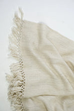 NOMAD IVORY THROW, CASHMERE & SILK